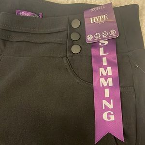 New with tags removed HYPE Collection 4-Way Stretch Scuba Slimming Pants